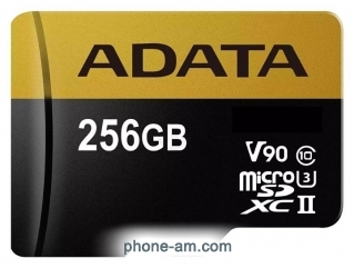 ADATA Premier ONE microSDXC UHS-II U3 Class 10 256GB + SD adapter