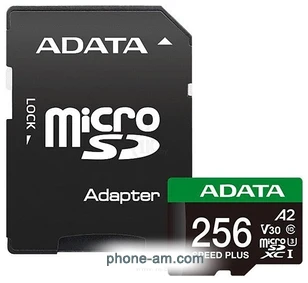 ADATA SPEED PLUS microSDXC 256GB UD256GUI3V30A2SP-RA1 ( )