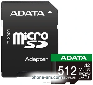 ADATA SPEED PLUS microSDXC 512GB UD512GUI3V30A2SP-RA1 ( )