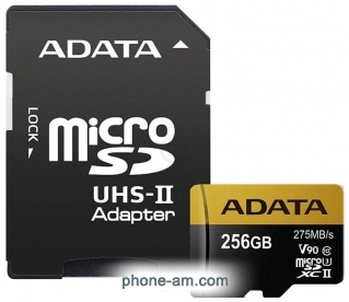 ADATA microSDXC UHS-II 256GB +  [AUSDX256GUII3CL10-CA1]