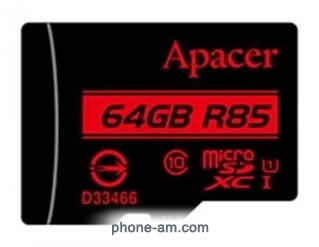 Apacer microSDXC Card Class 10 UHS-I U1 (R85 MB/s) 64GB