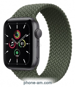 Apple Watch SE GPS 44mm Aluminum Case with Braided Solo Loop