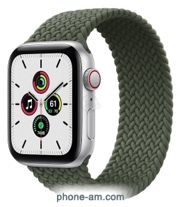 Apple Watch SE GPS + Cellular 44mm Aluminum Case with Braided Solo Loop