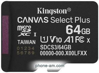 Kingston Canvas Select Plus microSDXC 64GB SDCS3/64GBSP