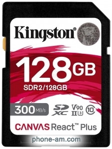 Kingston Canvas React Plus SDXC 128GB
