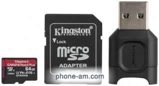 Kingston Canvas React Plus microSDXC 64GB (   )