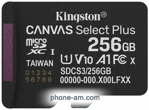 Kingston Canvas Select Plus microSDXC 256GB SDCS3/256GBSP