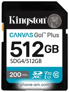 Kingston Canvas Go! Plus SDXC 512GB SDG4/512GB
