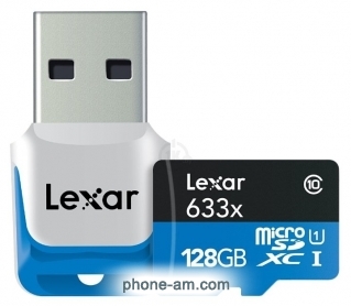 Lexar microSDXC Class 10 UHS Class 1 633x 128GB + USB 3.0 reader