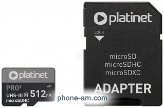 Platinet Pro 3 microSDXC PMMSDX512UIII 512GB + 