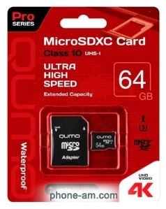 QUMO microSDXC QM64GMICSDXC10U3 64GB