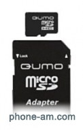 Qumo microSDHC class 10 4GB + SD adapter