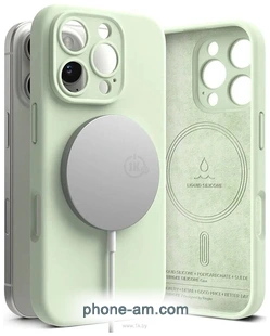 Ringke Silicone Magnetic Magsafe  Apple iPhone 16 Pro Max Soft Mint