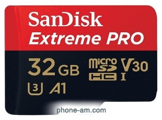 SanDisk Extreme Pro microSDHC Class 10 UHS Class 3 V30 A1 100MB/s 32GB + SD adapter