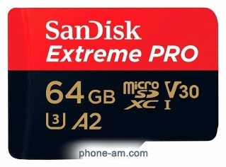 SanDisk Extreme Pro microSDXC Class 10 UHS Class 3 V30 A2 170MB/s 64GB + SD adapter