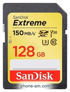 SanDisk Extreme SDXC Class 10 UHS Class 3 V30 150MB/s 128GB