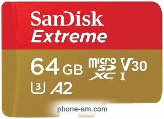 SanDisk Extreme microSDXC SDSQXAH-064G-GN6MN 64GB