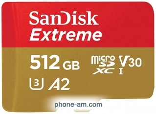 SanDisk Extreme microSDXC SDSQXAV-512G-GN6MN 512GB