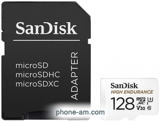 SanDisk High Endurance microSDXC SDSQQNR-128G-GN6IA 128GB + SD adapter