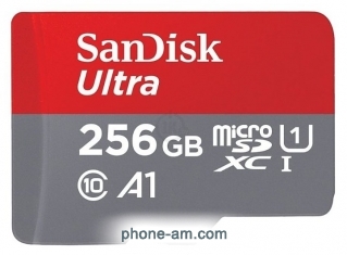 SanDisk Ultra microSDXC Class 10 UHS Class 1 A1 100MB/s 256GB + SD adapter