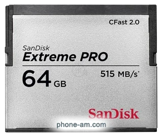 Sandisk Extreme PRO CFast 2.0 515MB/s 64GB