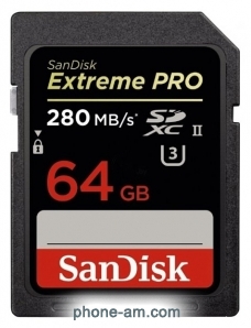 Sandisk Extreme PRO SDXC UHS-II 280MB/s 64GB