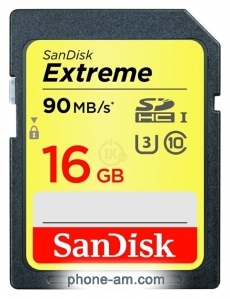 Sandisk Extreme SDHC UHS Class 3 90MB/s 16GB