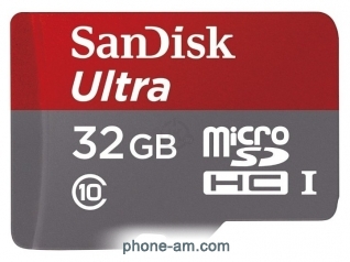 Sandisk Ultra microSDHC Class 10 UHS-I 48MB/s 32GB + SD adapter