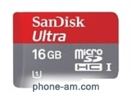 Sandisk Ultra microSDHC Class 10 UHS Class 1 30MB/s 16GB + SD adapter