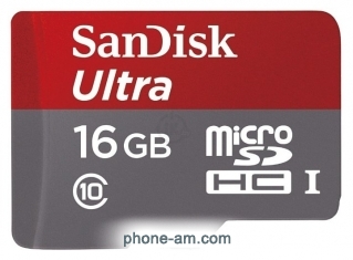 Sandisk Ultra microSDHC Class 10 UHS-I 48MB/s 16GB + SD adapter