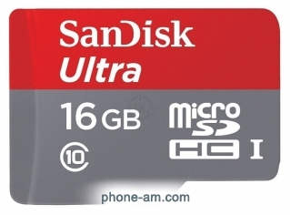 Sandisk Ultra microSDHC Class 10 UHS-I 80MB/s 16GB + SD adapter