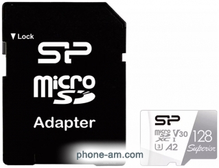 Silicon Power Superior microSDXC SP128GBSTXDA2V20SP 128GB + SD adapter
