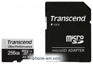 Transcend microSDXC TS256GUSD340S 256GB + SD adapter