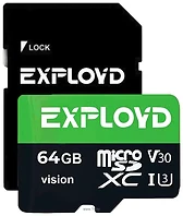 Exployd Vision microSDXC 64GB EX64GCSDXC10-U3-V30 ( )