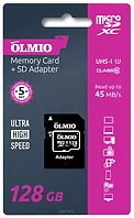 Olmio microSDXC 128GB V30 UHS-I Class 3 (U3)