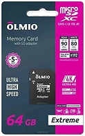 Olmio microSDXC 64GB Extreme UHS-I (U3)