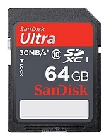Sandisk Ultra SDXC Class 10 UHS-I 30MB/s 64GB